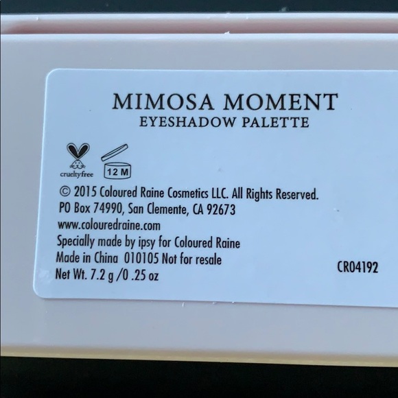 3/$12 Colored Raine Cosmetics Mimosa Moments Palette NWT - Picture 5 of 7
